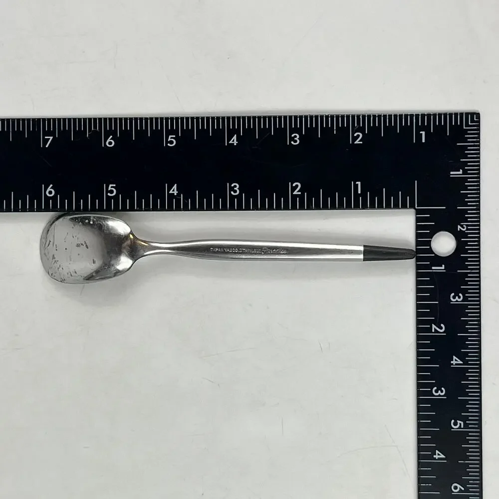 Vintage Japan Vasco Paradise POOR Stainless Steel Spoon Black Tip MCM